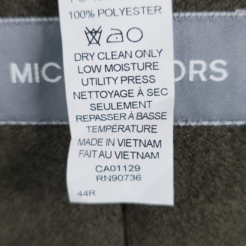 Michael Kors Sport Coat Men 44R Green Faux Suede Classic Fit Quiet Luxury NWT